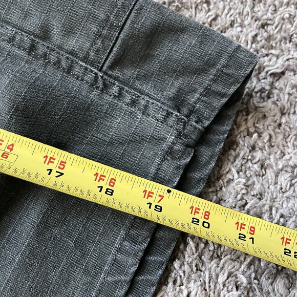 Big Smith Shorts 34 Mens Green Plaid Canvas Carpenter Ripstop Utility Workwear - Picture 5 of 9